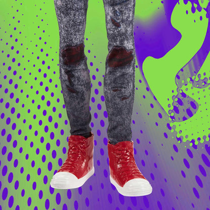 Mattel Disney Zombies 2 Toys, Zed Necrodopolis Zombie Fashion Doll Wearing Grunge Outfit & Accessories, 11 Bendable “Joints”