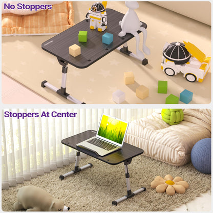Laptop Bed Tray Table, Nearpow (Larger Size) Adjustable Laptop Bed Stand, Portable Standing Table with Foldable Legs, Foldable Lap Tablet Table for Sofa Couch Floor - Large Size