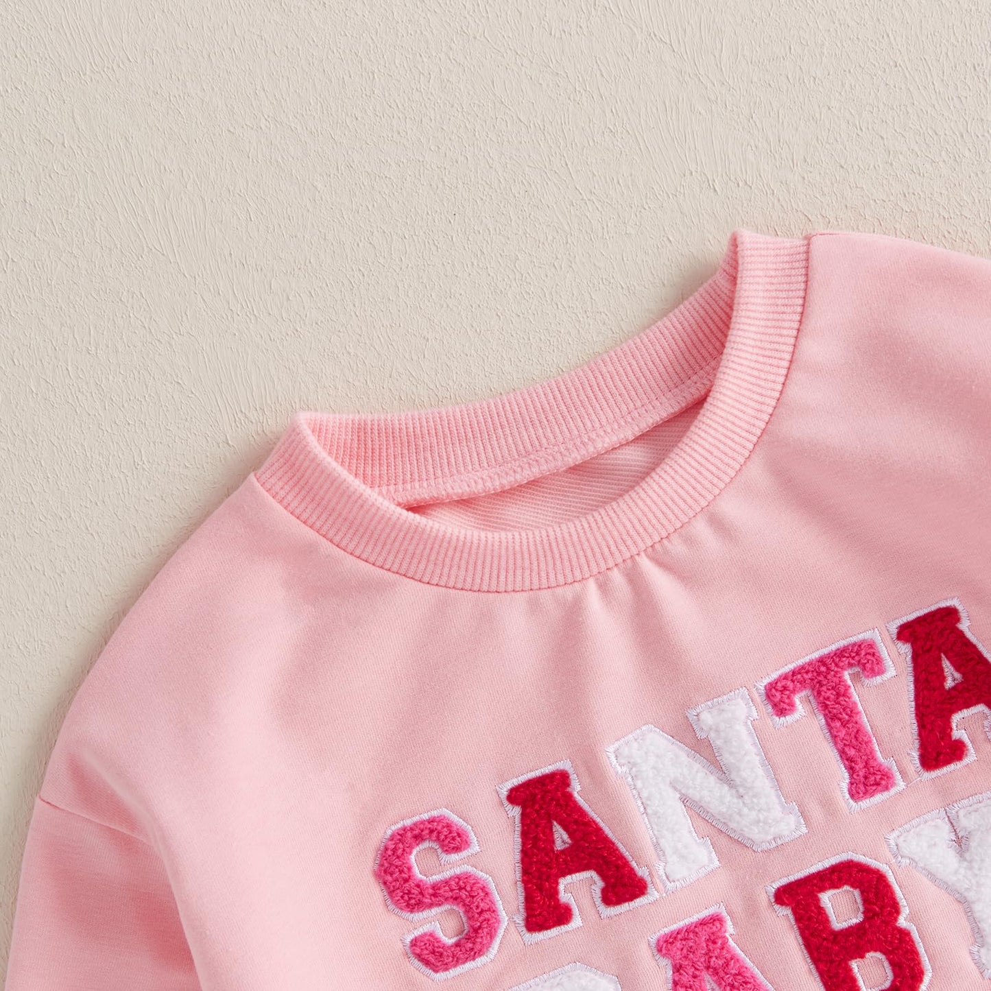 BemeyourBBs Baby Girl Christmas Outfit Santa Baby Girl Bubble Romper Sweatshirt Cute Newborn Infant Winter Clothes (0-3 Months, santa baby B)