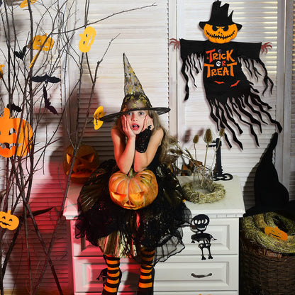 Halloween Garden Flag Outdoor Decorations for Outside Double-Sided Printed, Pumpkin Ghost Winter Yard Flags House Yard Seasonal Decoration 22 x 23 Inch Treat or Trick