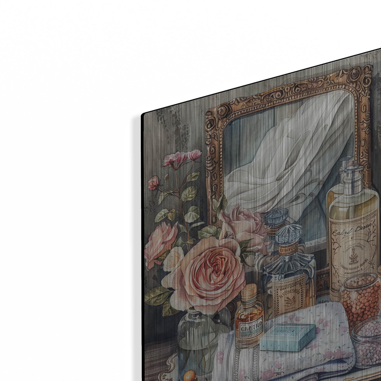 Luxe Metal Art 'Bath Salts' by Momart Metal Wall Art, 12" x 16"