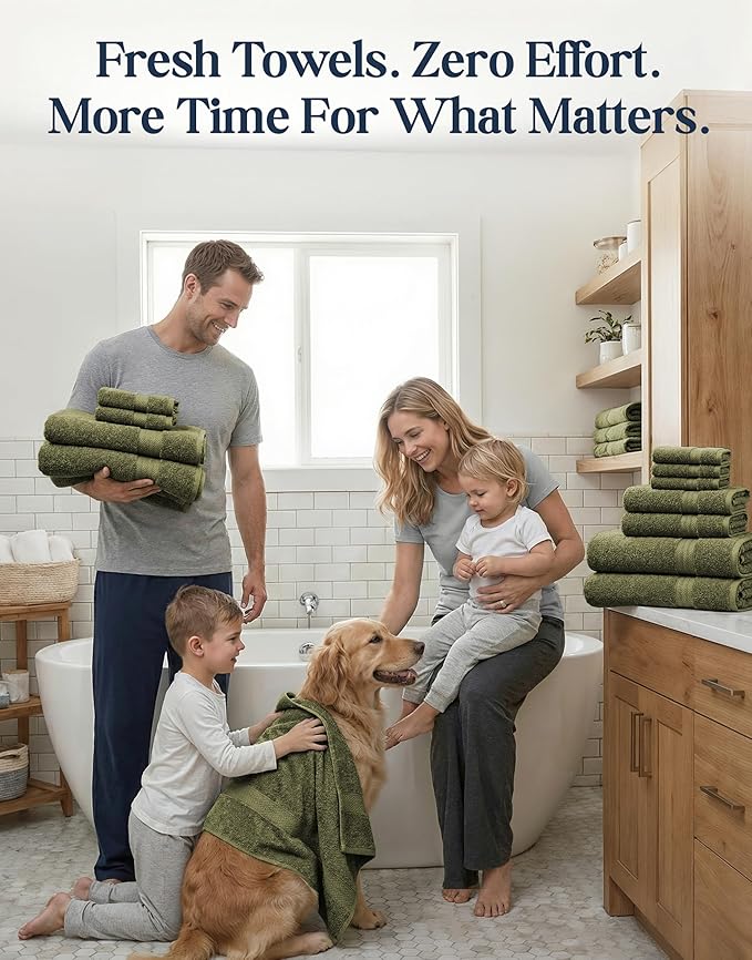 LANE LINEN Cotton Towels for Bathroom