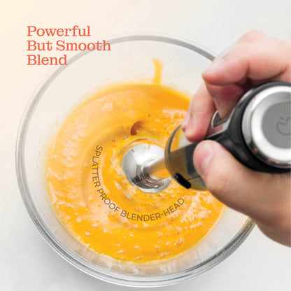 Powerful Immersion Blender, Electric Hand Blender 500 Watt with Turbo Mode, Detachable Base. Handheld Kitchen Gadget Blender Stick for Soup, Smoothie, Puree, Baby Food, 304 Stainless Steel Blades