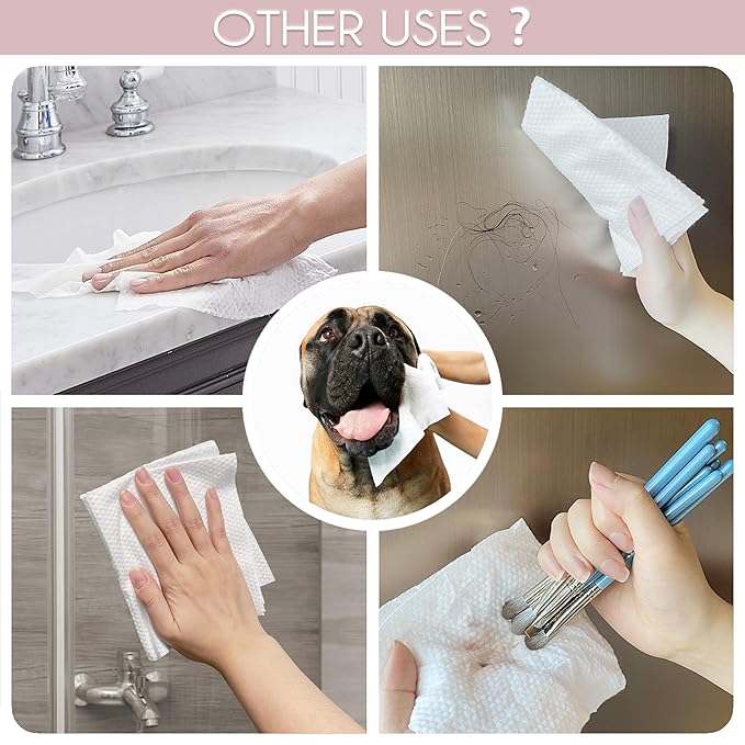 100% Cotton Disposable Face Towel 50 Count 10x12 Inch | Biodegradable Thick