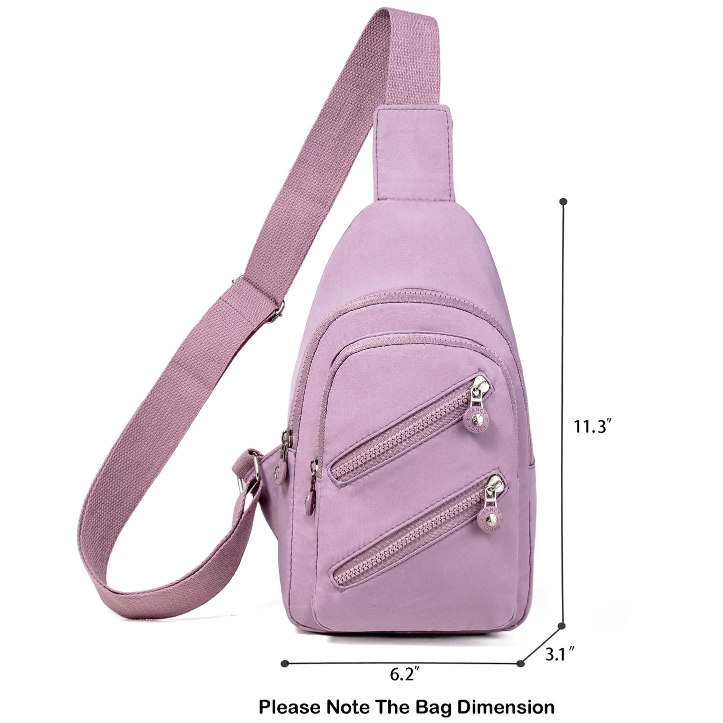 Small Sling Backpack Crossbody Sling Bag for Women, Chest Bag Daypack Fanny Pack Cross Body Bag for Outdoors Hiking Traveling - Black
