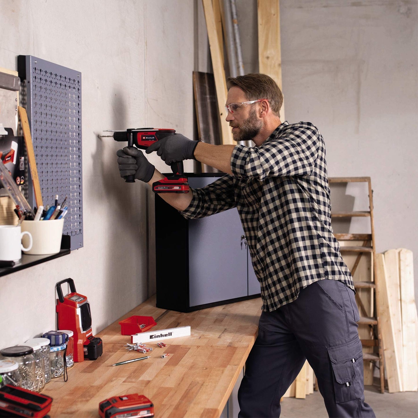 Einhell Cordless Impact Drill TE-ID 18 Li Solo Power X-Change (Li-Ion, 18 V, 13 mm quick-change chuck, forward/reverse rotation, speed electronics, no battery or charger)