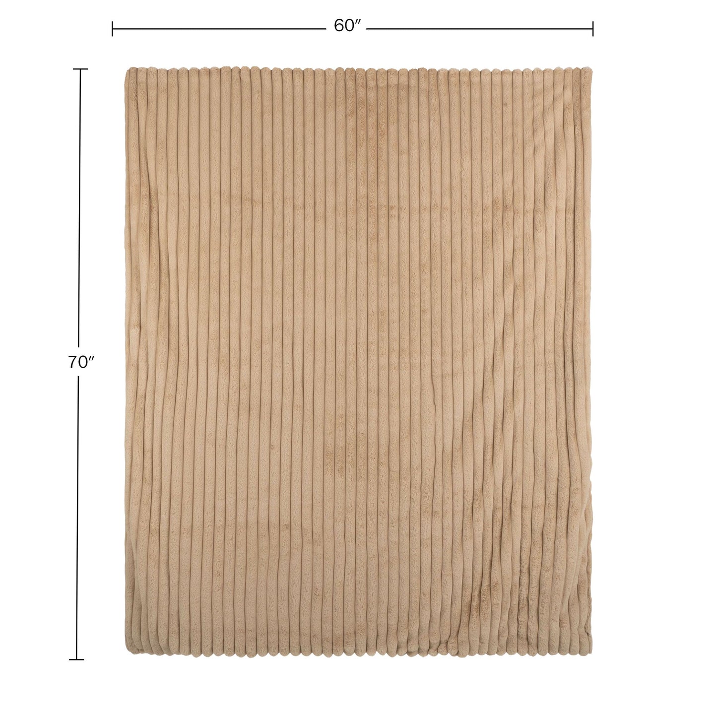 Lavish Home Faux Fur Throw Blanket - 60x70-Inch Twin Blanket for Couch, Bed, or Chair - Soft Throw with Plush Faux Rabbit Fur and Warm Sherpa for Living Room, Bedroom, and Home Decor (Taupe)