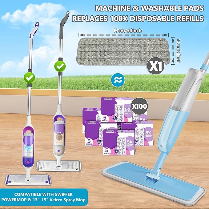 Spray Wet Mops for Hardwood Floor Cleaning: MEXERRIS Floor Mop