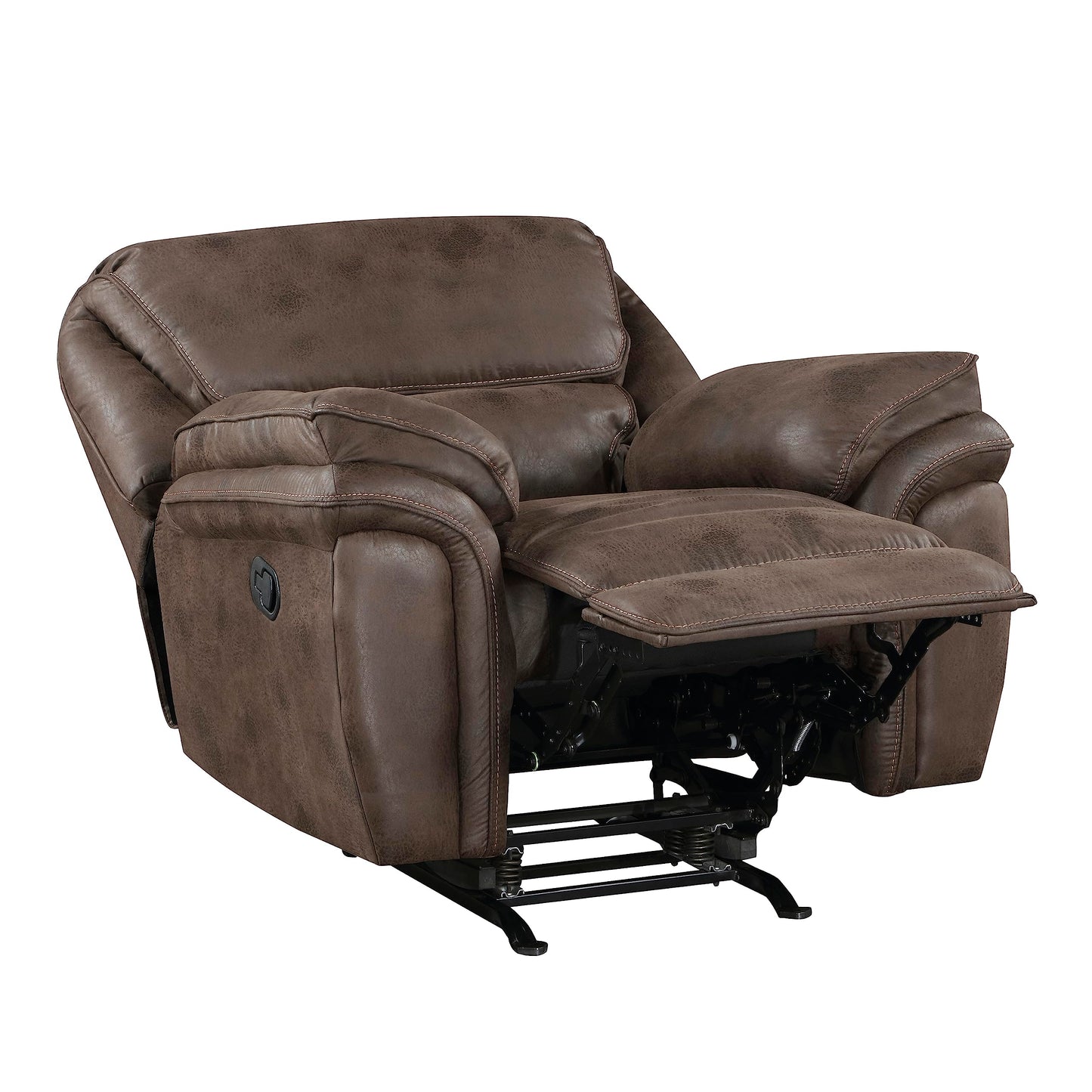Lexicon Dorritt Microfiber Manual Rocker Reclining Chair, Brown