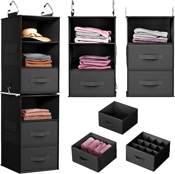 Pipishell 6-Shelf Hanging Closet Organizer