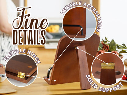 InnoBeta Cookie Gifts for Bakers, Cookbook Stand for Kitchen Counter, Perfect Gifts for Cookie Lovers on Birthday, Adjustable Tablet Recipe Book Holder, Unique Baking & Home Decor