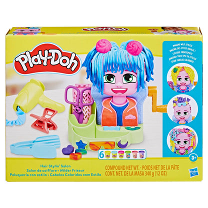 Play-Doh Hair Stylin' Salon Playset with 6 Cans, Pretend Play Toys, Ages 3+