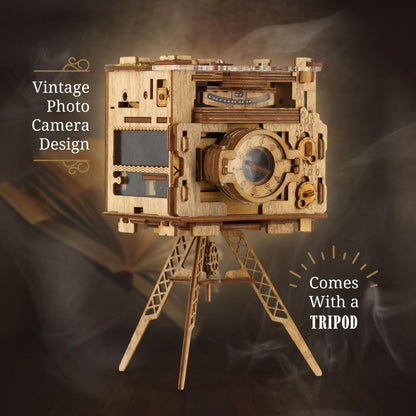 iDventure Cluebox PRO - Sherlock's Photocamera - Escape Room game - Puzzle box - 3D wooden puzzle - sequential puzzle - 3D puzzles for adults - brain teaser - birthday gift gadget for men - money box