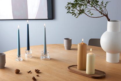 Bolsius Tapered Dinner Candles - White - Pack of 10 - 3.9x9.8x25.2 cm - Unscented - 7,5 Burning Hours