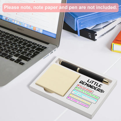 Little Reminders Sticky Note Holder for Desk, Motivational Office Organizer for Women Men, Inspirational Gifts for Coworker Friend Teacher Nurse, Birthday Christmas Appreciation Gift - FTB321