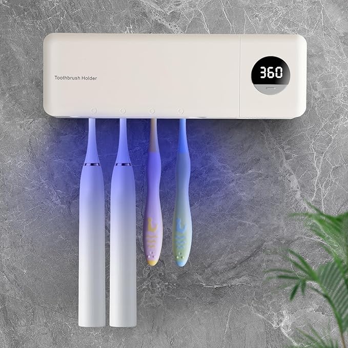 Sanitizeri Toothbrush Holder, Sanitizeri Toothbrush Cleaner, 2000mAh