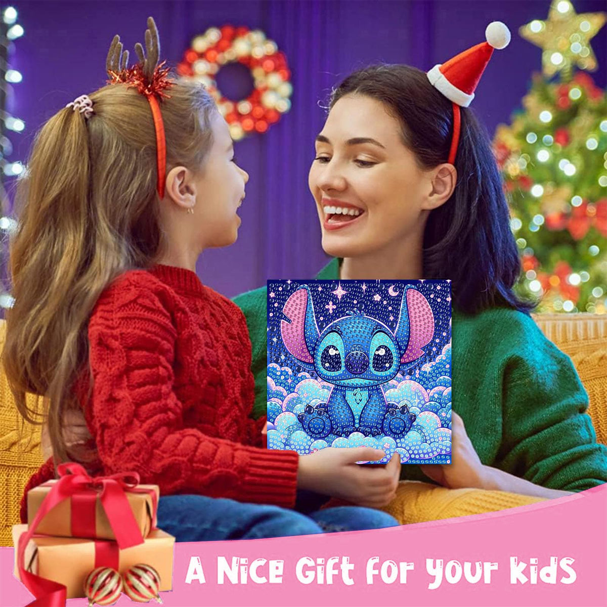 KOJEFCV 4 PCS Diamond Art Painting Kits for Kids, Cartoon Diamond Art for Kids Ages 4-8-12, Cartoon Gem Painting Kit Crafts Beginners for Gift Home Wall Decor (6x6 inch)