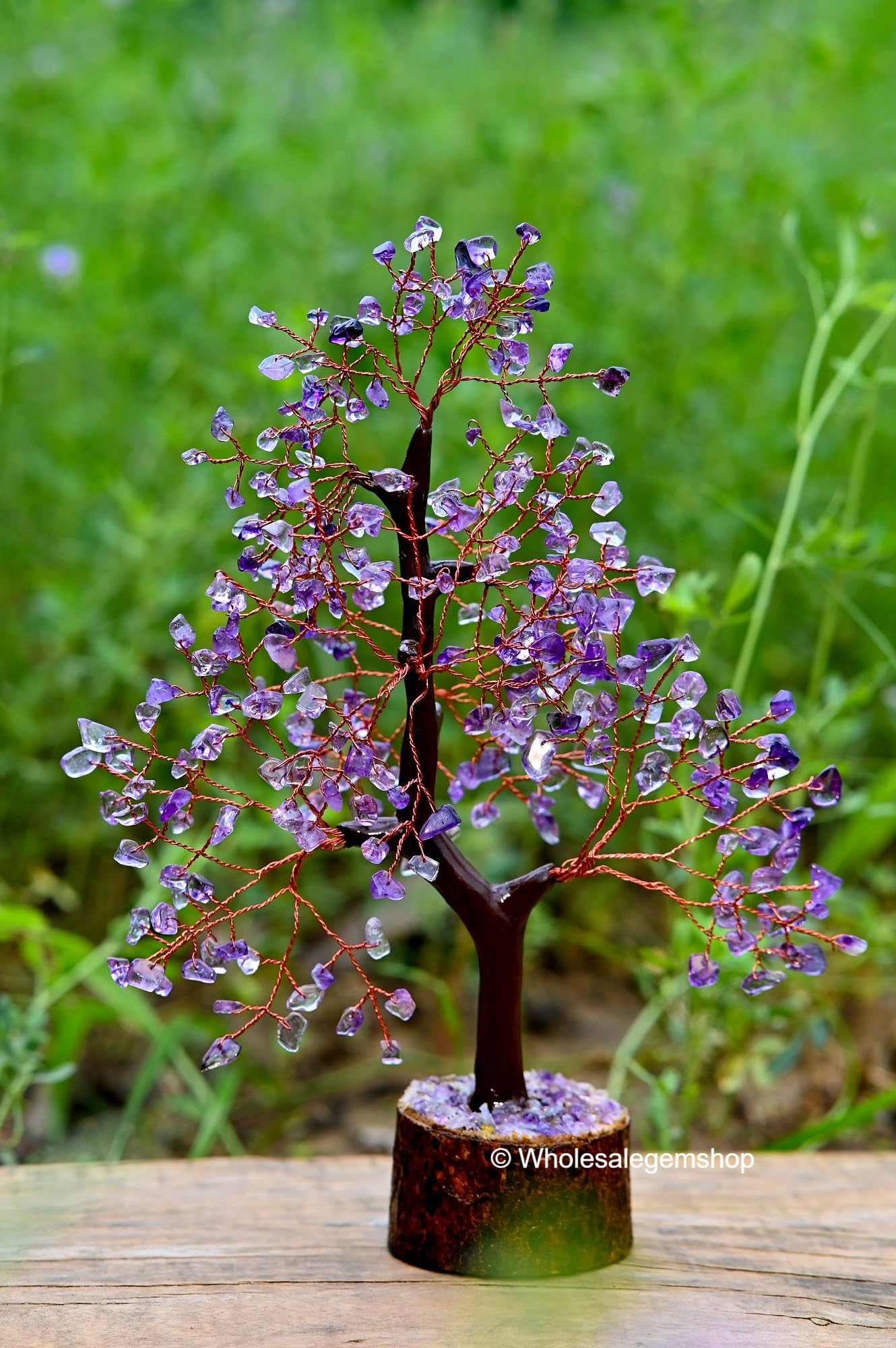 Amethyst Crystal Tree with Copper Wire – Handcrafted Gemstone Bonsai for Positive Energy, Healing & Elegant Home Decor