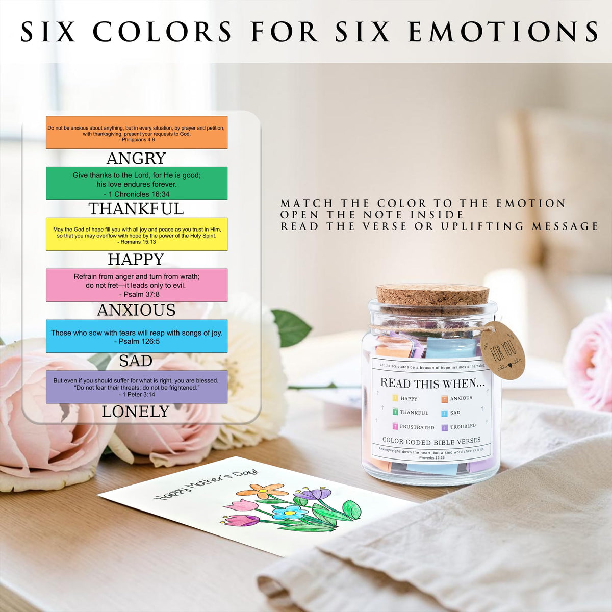 Read This When Bible Verses Jar – Mothers Day Gifts For Mom, Birthday, Christian Gifts for Women, Graduations Gift, Teacher Appreciation Gift