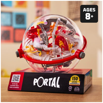 Perplexus Portal, 3D Puzzle Ball Maze Fidget Toys Kids’ Games Travel Games Puzzle Games Fidget Ball with 150 Obstacles, for Adults and Kids Aged 8 and up