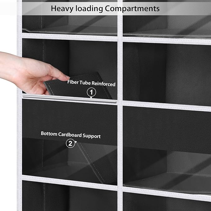 Univivi 5-Shelf Over Door Hanging Organizer Fabric Door Storage