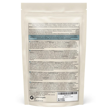 INNOPURE Magnesium Glycinate - 90 Capsules - Bioavailable Magnesium Supplements - 1000mg Per Serving (2 Capsules) Providing 200mg of Elemental Magnesium Bisglycinate Powder - Made in The UK