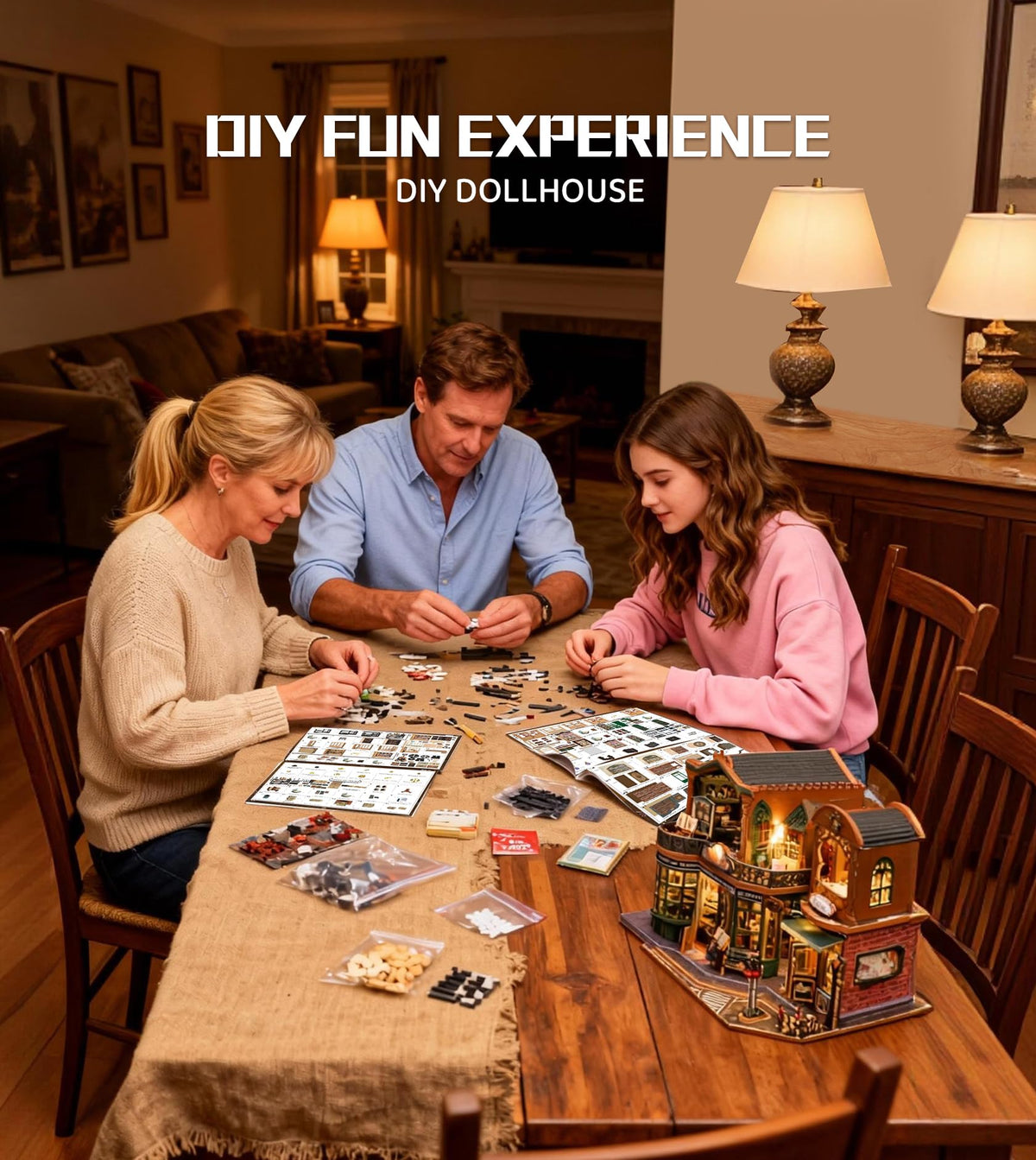 Spilay DIY Miniature House Kit for Adults, Miniature Dollhouse Kit