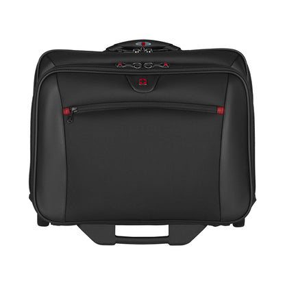 WENGER Potomac 2-TLG Laptop Trolley for up to a 17” Notebook, removable 15” Laptop Bag, 23 l, Women Men, Office Business Travel, Black, 600661