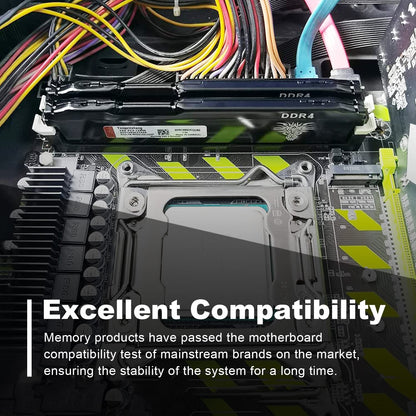 DDR4 2666MHz 32GB Kit (16GBx2) Desktop RAM PC4-21300 UDIMM Non-ECC Unbuffered 1.2V 288-Pin CL19 PC Computer Memory Upgrade Module Kit (Black)