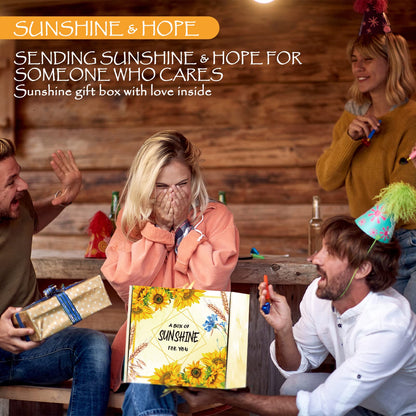 Sending Sunshine Gifts for Women, Sending Sunflower Gift for Mom, 10 Pcs Spa Gifts for Women, Birthday Gift Sets, Unique Holiday Gift Basket for Mom, Wife, Sister, her, Girl Friend