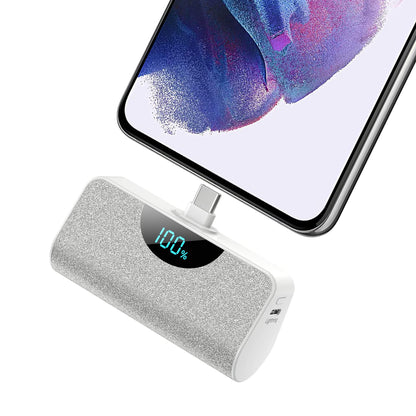 Mini Portable Charger USB-C Power Bank 5200mAh,Ultra Compact LCD Display Battery Pack Backup Charger Compatible with iPhone 17/17 Air/17 Pro/17 Pro Max/16/16 Plus/16 Pro Max/15 Series,Samsung-Green