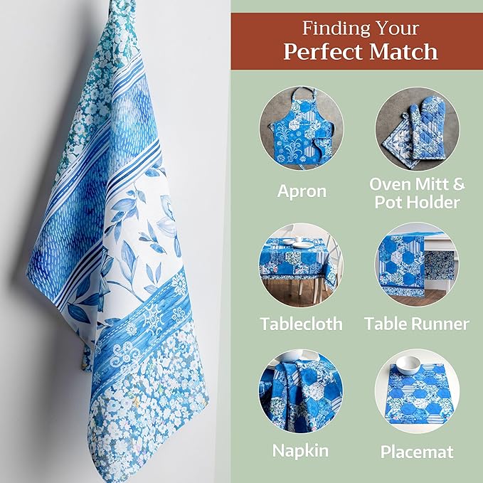 Maison d' Hermine Kitchen Towels Set of 3 100% Cotton 27.50" x 20" Reusable