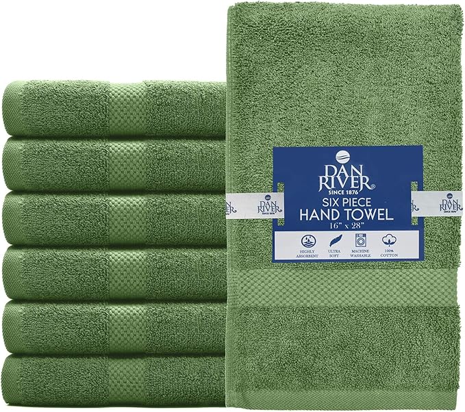 DAN RIVER Luxury Hand Towel – Soft, Quick-Drying, Premium Cotton Towel