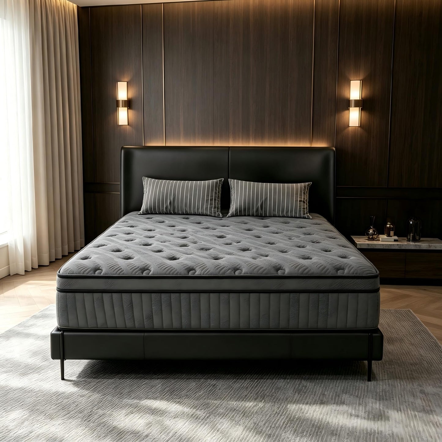 Full Size Mattress, 10 Inch Hybrid Pressure Relief Mattress in a Box, Cooling Gel Memory Foam and Pocket Springs，Medium Firm，Breathable，Fiberglass Free (10", Full)
