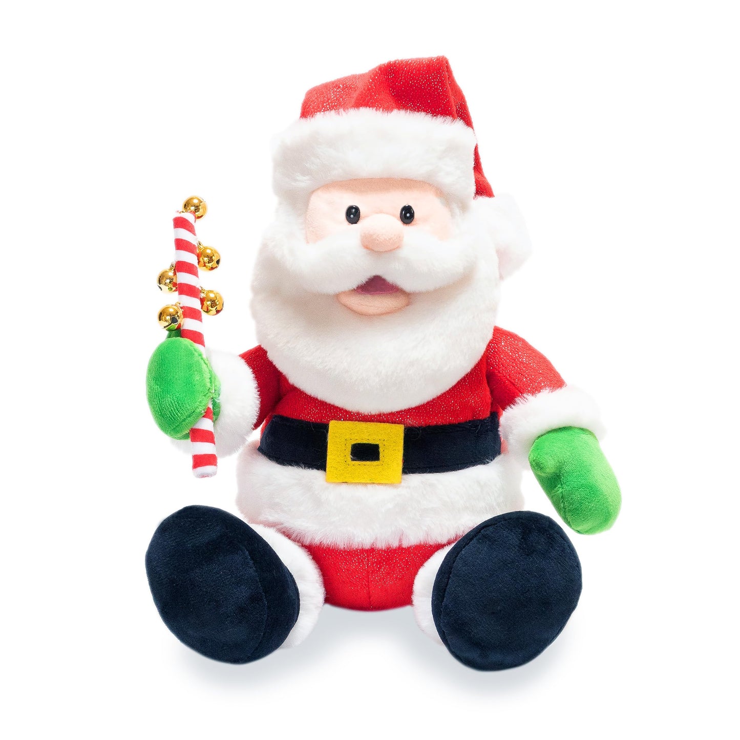 Cuddle Barn | Jingling Santa 11" Singing Santa Claus Christmas Plush Toy | Funny Animated Xmas Gift Holiday Musical Decoration | Sings Jingle Bell Rock