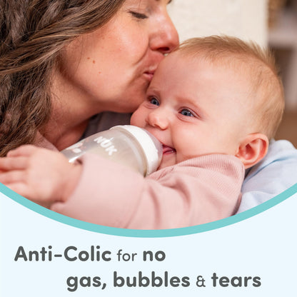 NUK Smooth Flow Anti-Colic Bottle Newborn Gift Set, 0+ Months