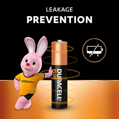 Duracell Plus AAA Batteries (8 Pack) - Alkaline 1.5V - Up To 100% Extra Life - Reliability For Everyday Devices - 0% Plastic Packaging - 10-Year Storage - LR03 MN2400