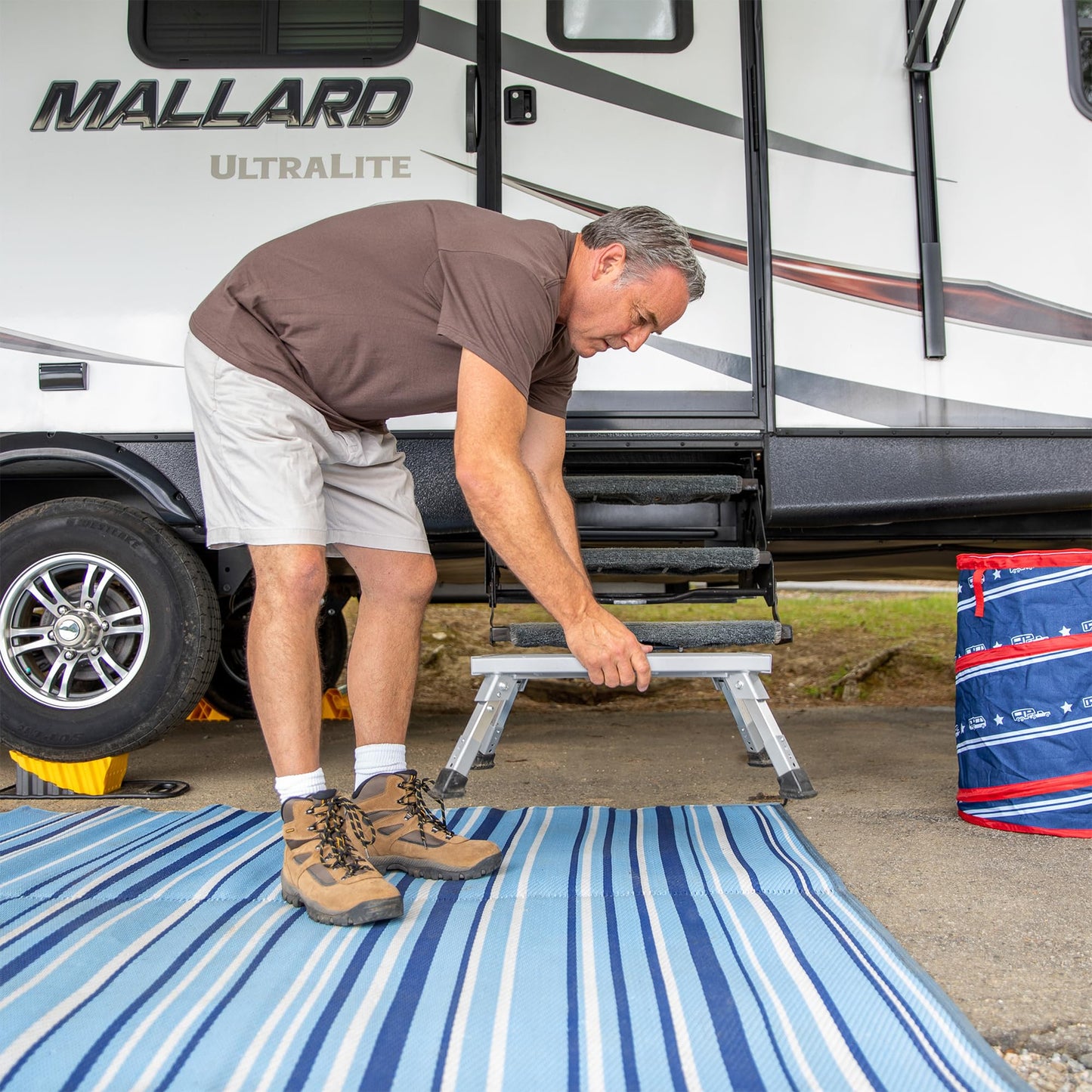 Camco Adjustable Height RV Step Stool (43676)