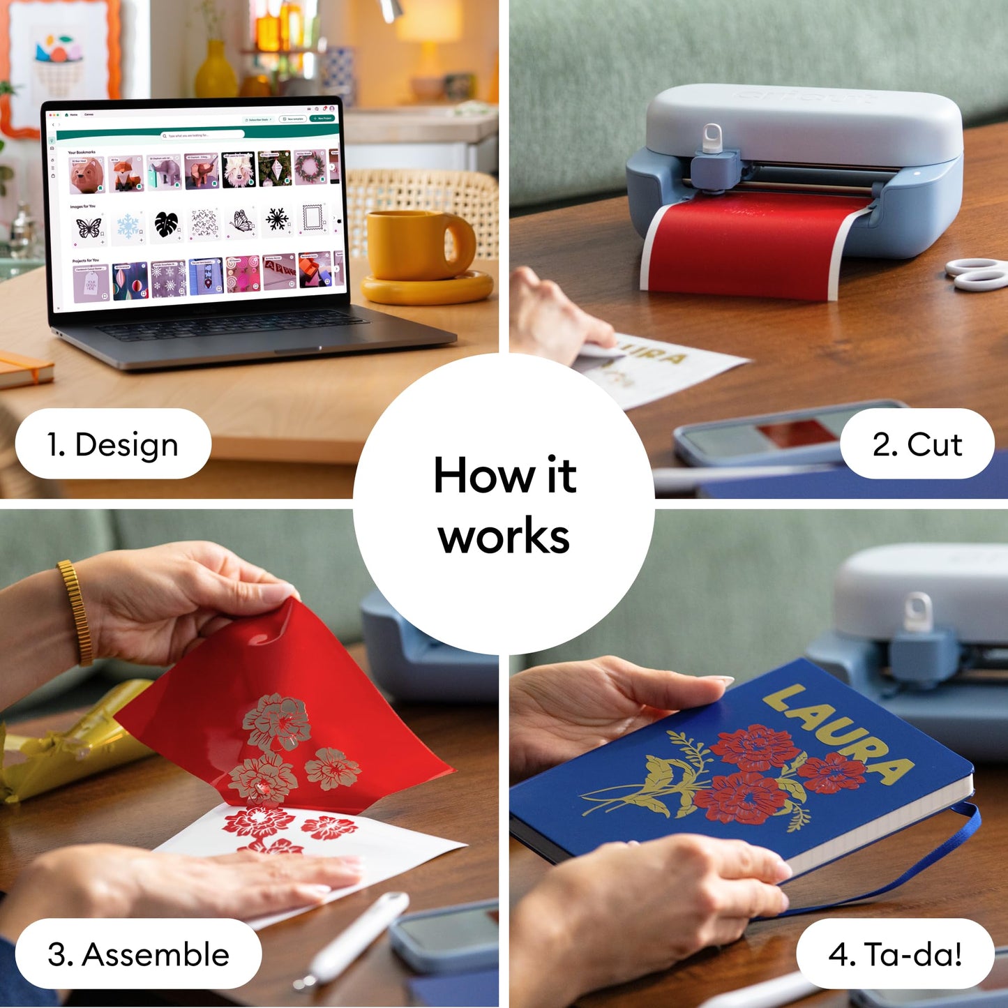 Cricut Joy™ 2 Deluxe Bundle, Coral - Ultra-Compact Cutting Machine - Perfect for Making Cards, Stickers, Labels, Decals, & More - Portable - Includes Enough Supplies for Up to 55 Projects