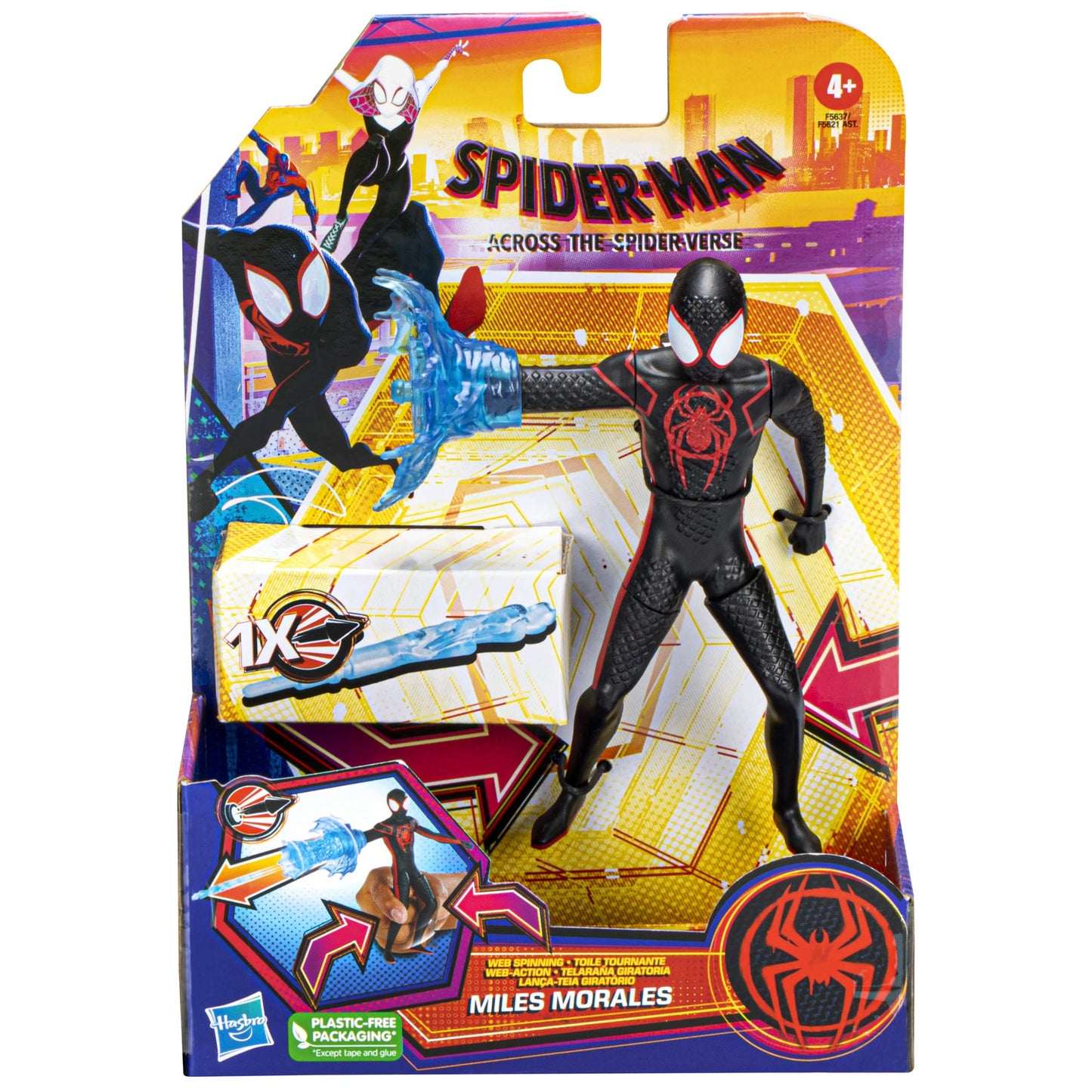 Marvel Spider-Man: Across The Spider-Verse Web Spinning Miles Morales Toy, 6-Inch-Scale Deluxe Action Figure, Toys for Kids Ages 4 and Up