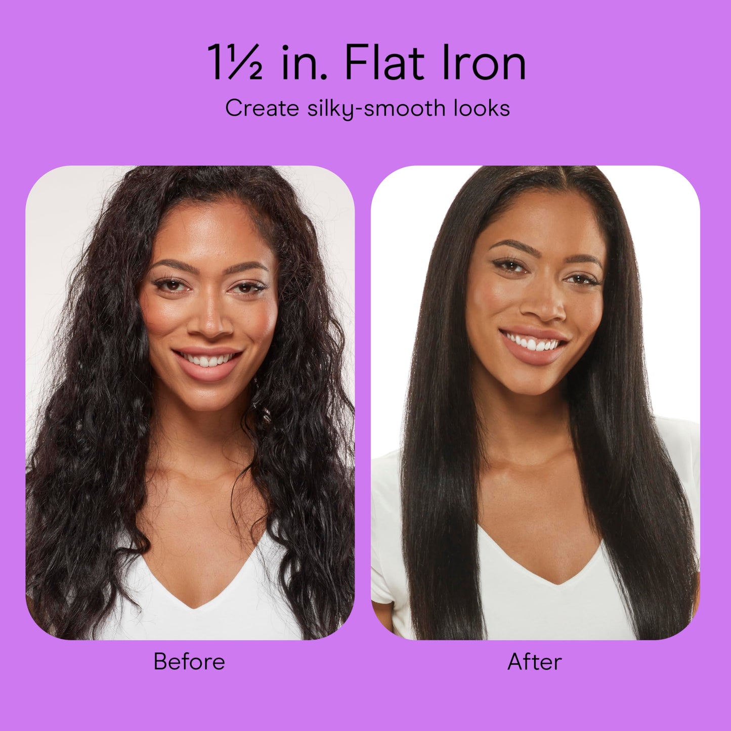 Conair Double Ceramic Flat Iron, 1 1/2-inch Wet-to-Dry Hair Straightener