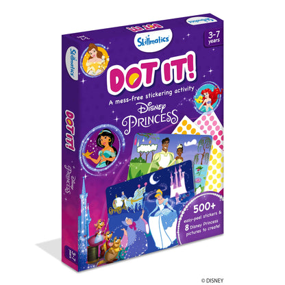 Skillmatics Dot It Sticker Art - Disney Princess, Mess-Free Fun for Kids, 500+ Stickers, Craft Kits, DIY Activity, Travel Toys, Gifts for Girls & Boys Ages 3, 4, 5, 6, 7