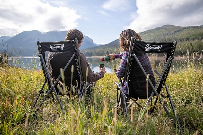 Coleman Comfortsmart Portable Suspension Chair, Ultra-Comfortable Outdoor Camping Chair with Drink Holder & Carry Bag, Supports up to 300lbs, Great for Camping, Tailgating, Firepits, Patio, & More