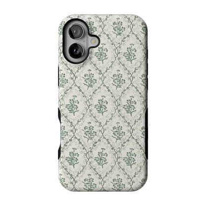 Casely iPhone 16 Case | Nantucket Cottage | Blue Hydrangea | Compatible with MagSafe | Bold Protective Design