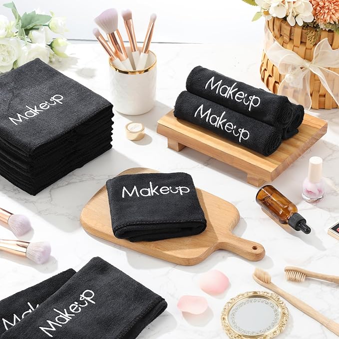 Shimeyao 20 Pack Makeup Towels Black Makeup Washcloths