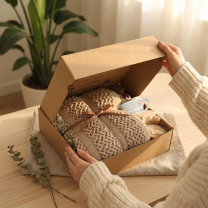 CASTATEO Cozy Care Package for Women – Warm & Comforting Thinking of You Gift Box for Birthday,BES Friend Gift, Get Well Soon, Sympathy, Self Care,Cancer Care & Encouragement(TAN)