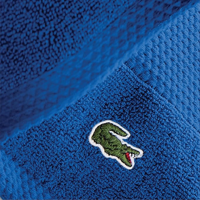 Lacoste Heritage 100% Supima Cotton Bath Sheet, Surf Blue, Premium Super Soft