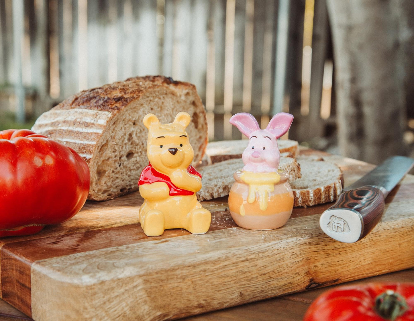 Silver Buffalo Disney Winnie The Pooh And Piglet Ceramic Salt And Pepper Shakers, Set Of 2 | Spice Dispenser Storage Canisters