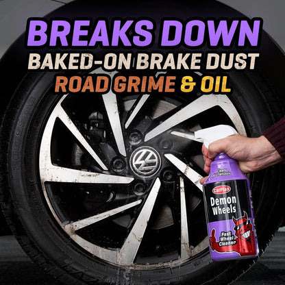 CarPlan Demon 7pc Car Care Gift Pack - Includes Demon Shine, Wheels, Foam, Tyres & More