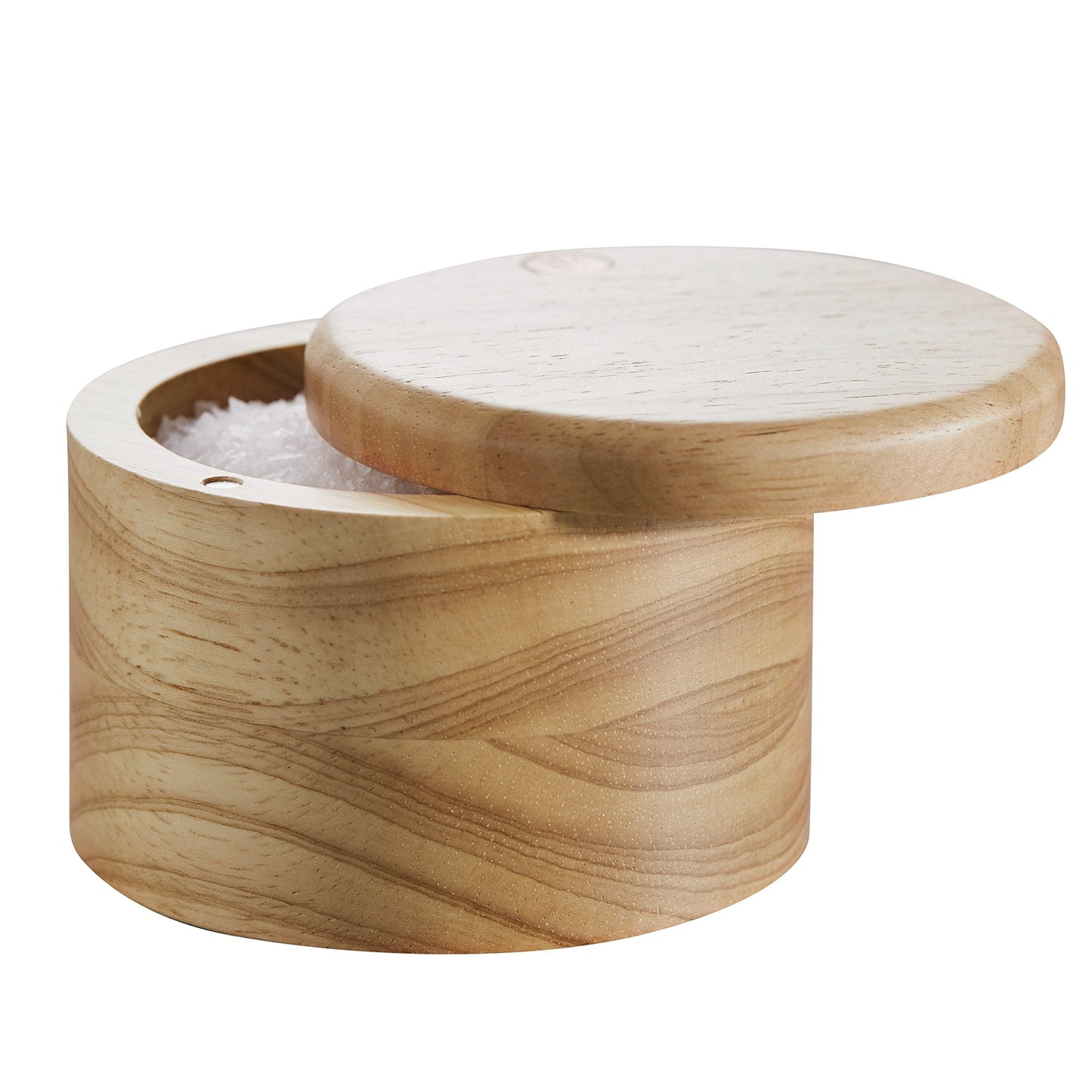 Ayesha Curry Pantryware Parawood Salt Cellar With Lid / Parawood Salt Box With Lid - 4 Inch, Brown